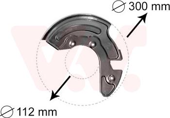 Van Wezel 0323372 - Dubļu sargs, Bremžu disks ps1.lv