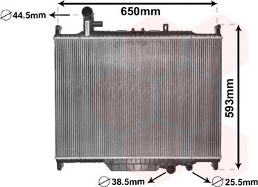 Van Wezel 02002225 - Radiators, Motora dzesēšanas sistēma ps1.lv