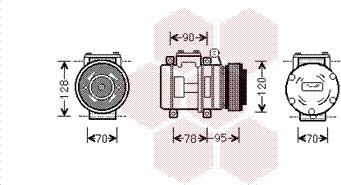 Van Wezel 0200K028 - Kompresors, Gaisa kond. sistēma ps1.lv