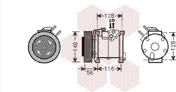 Van Wezel 0700K108 - Kompresors, Gaisa kond. sistēma ps1.lv