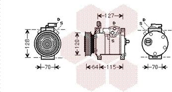 Van Wezel 0700K115 - Kompresors, Gaisa kond. sistēma ps1.lv