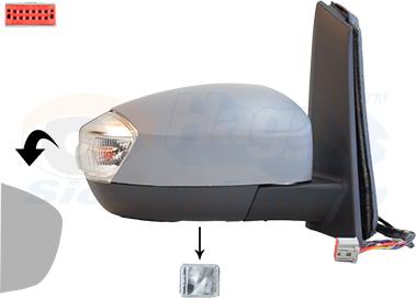 Van Wezel 1968826 - Ārējais atpakaļskata spogulis ps1.lv