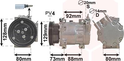 Van Wezel 1501K705 - Kompresors, Gaisa kond. sistēma ps1.lv