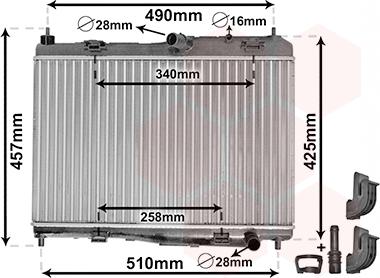 Van Wezel 18002440 - Radiators, Motora dzesēšanas sistēma ps1.lv