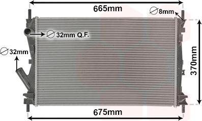 Van Wezel 18002408 - Radiators, Motora dzesēšanas sistēma ps1.lv