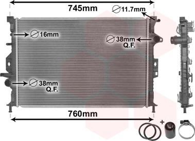 Van Wezel 18002425 - Radiators, Motora dzesēšanas sistēma ps1.lv