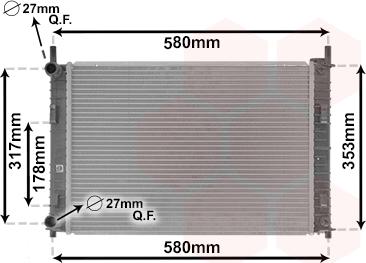 Van Wezel 18002324 - Radiators, Motora dzesēšanas sistēma ps1.lv