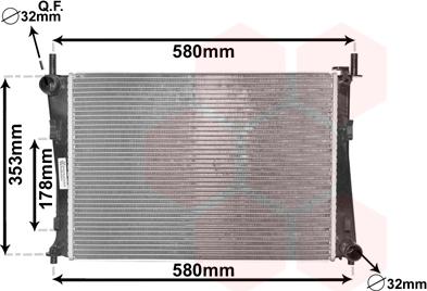 Van Wezel 18002325 - Radiators, Motora dzesēšanas sistēma ps1.lv