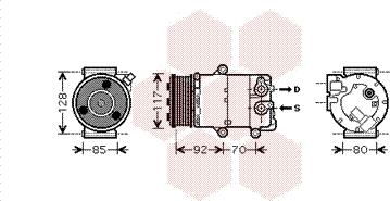 Van Wezel 1800K415 - Kompresors, Gaisa kond. sistēma ps1.lv