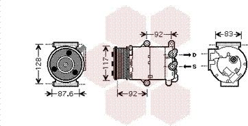 Van Wezel 1800K430 - Kompresors, Gaisa kond. sistēma ps1.lv