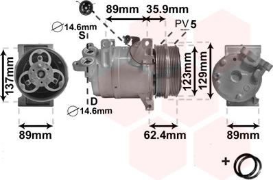 Van Wezel 1800K433 - Kompresors, Gaisa kond. sistēma ps1.lv