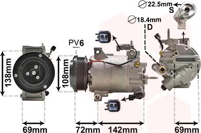 Van Wezel 1800K603 - Kompresors, Gaisa kond. sistēma ps1.lv