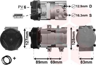 Van Wezel 1800K322 - Kompresors, Gaisa kond. sistēma ps1.lv