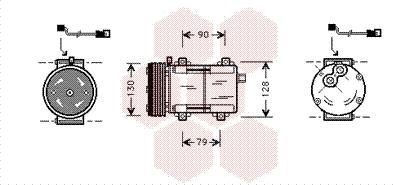 Van Wezel 1800K280 - Kompresors, Gaisa kond. sistēma ps1.lv