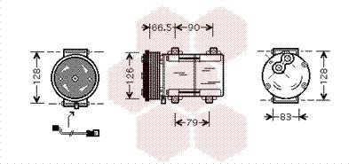 Van Wezel 1800K276 - Kompresors, Gaisa kond. sistēma ps1.lv