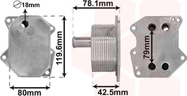 Van Wezel 18013704 - Eļļas radiators, Motoreļļa ps1.lv