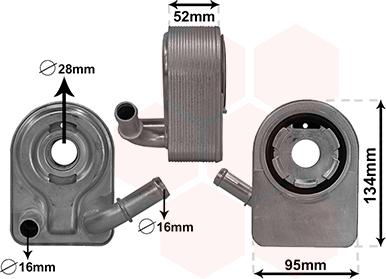 Van Wezel 18013700 - Eļļas radiators, Motoreļļa ps1.lv