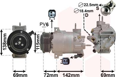 Van Wezel 1801K727 - Kompresors, Gaisa kond. sistēma ps1.lv