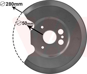 Van Wezel 1825373 - Dubļu sargs, Bremžu disks ps1.lv