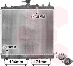 Van Wezel 13002247 - Radiators, Motora dzesēšanas sistēma ps1.lv