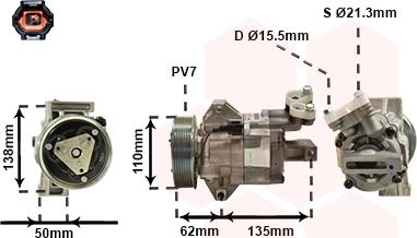 Van Wezel 1300K342 - Kompresors, Gaisa kond. sistēma ps1.lv