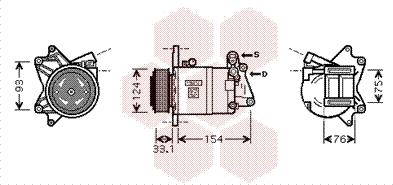 Van Wezel 1300K321 - Kompresors, Gaisa kond. sistēma ps1.lv