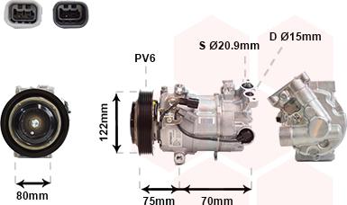 Van Wezel 1301K700 - Kompresors, Gaisa kond. sistēma ps1.lv