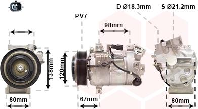 Van Wezel 1301K701 - Kompresors, Gaisa kond. sistēma ps1.lv