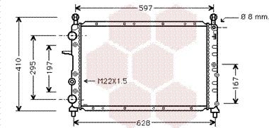 Van Wezel 17002099 - Radiators, Motora dzesēšanas sistēma ps1.lv