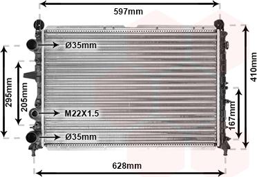 Van Wezel 17002096 - Radiators, Motora dzesēšanas sistēma ps1.lv