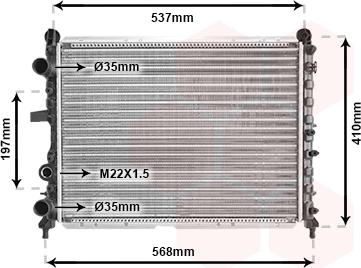 Van Wezel 17002109 - Radiators, Motora dzesēšanas sistēma ps1.lv