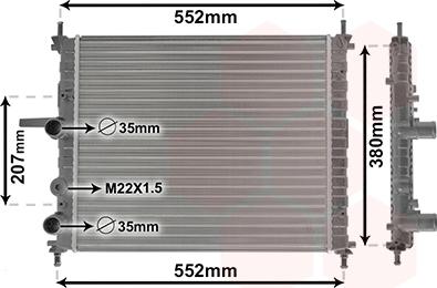 Van Wezel 17002182 - Radiators, Motora dzesēšanas sistēma ps1.lv