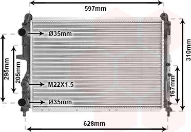 Van Wezel 17002322 - Radiators, Motora dzesēšanas sistēma ps1.lv