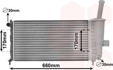 Van Wezel 17002208 - Radiators, Motora dzesēšanas sistēma ps1.lv