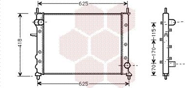 Van Wezel 17002227 - Radiators, Motora dzesēšanas sistēma ps1.lv