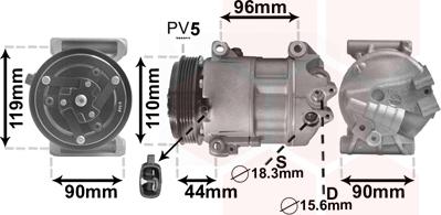 Van Wezel 1700K407 - Kompresors, Gaisa kond. sistēma ps1.lv