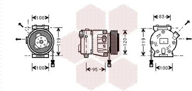 Van Wezel 1700K050 - Kompresors, Gaisa kond. sistēma ps1.lv