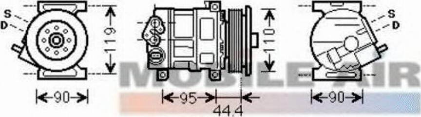 Van Wezel 1700K394 - Kompresors, Gaisa kond. sistēma ps1.lv