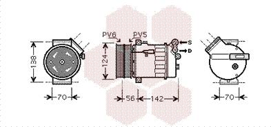 Van Wezel 1700K363 - Kompresors, Gaisa kond. sistēma ps1.lv