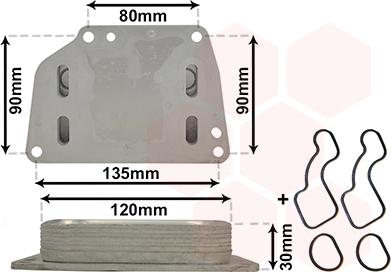 Van Wezel 17013705 - Eļļas radiators, Motoreļļa ps1.lv
