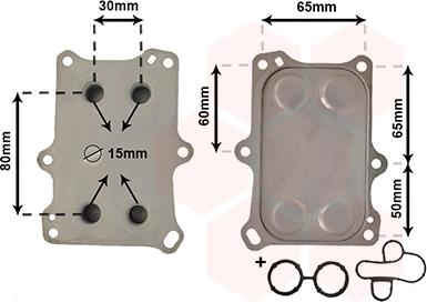 Van Wezel 17013706 - Eļļas radiators, Motoreļļa ps1.lv