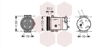 Van Wezel 8100K018 - Kompresors, Gaisa kond. sistēma ps1.lv