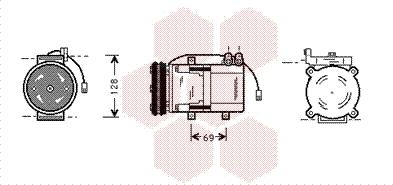 Van Wezel 8200K063 - Kompresors, Gaisa kond. sistēma ps1.lv