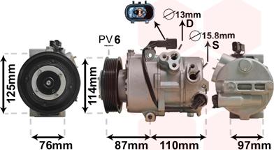 Van Wezel 8200K301 - Kompresors, Gaisa kond. sistēma ps1.lv