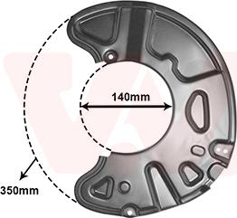 Van Wezel 3097371 - Dubļu sargs, Bremžu disks ps1.lv