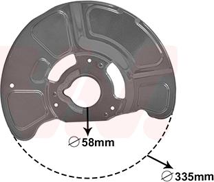 Van Wezel 3044371 - Dubļu sargs, Bremžu disks ps1.lv