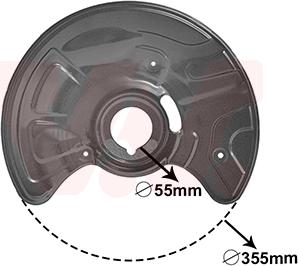 Van Wezel 3041371 - Dubļu sargs, Bremžu disks ps1.lv