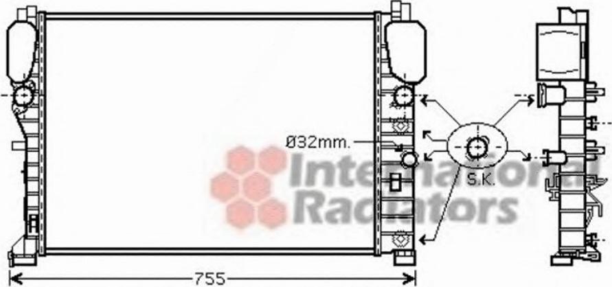 Van Wezel 30002440 - Radiators, Motora dzesēšanas sistēma ps1.lv