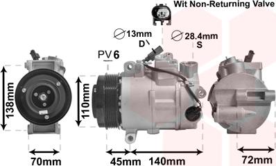 Van Wezel 3000K568 - Kompresors, Gaisa kond. sistēma ps1.lv