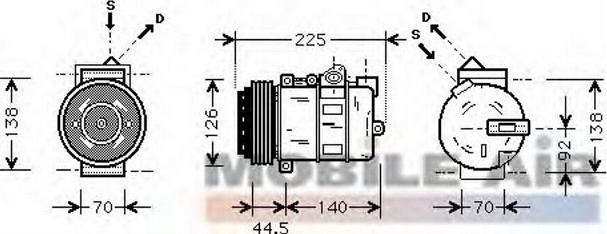 Van Wezel 3000K369 - Kompresors, Gaisa kond. sistēma ps1.lv